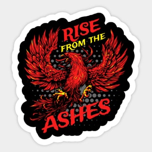 Rise Like The Phoenix From The Ashes Tattoo Art Sticker